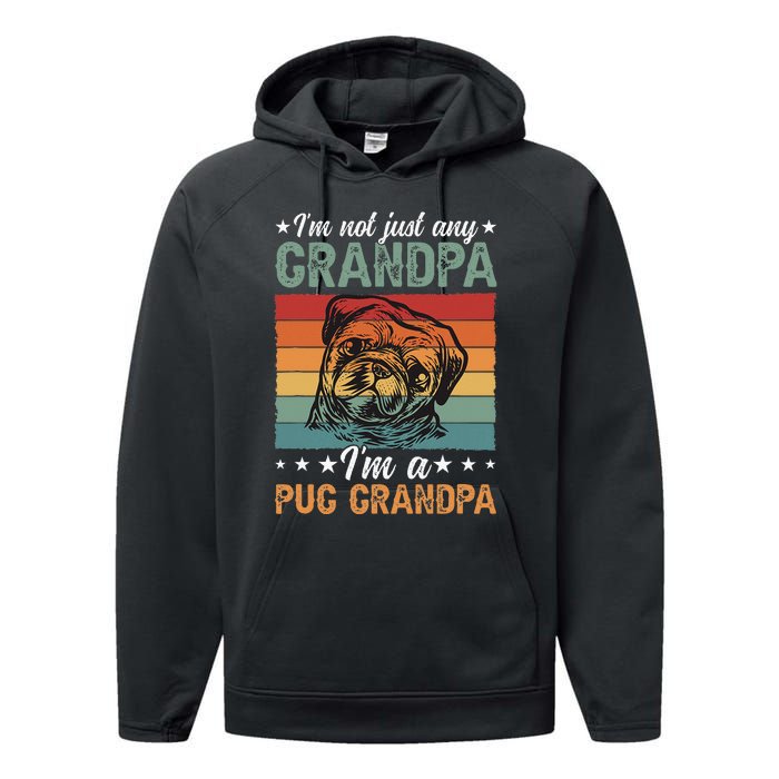 IM A Pug Grandpa Of A Pug Grandfather Performance Fleece Hoodie