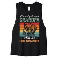 IM A Pug Grandpa Of A Pug Grandfather Women's Racerback Cropped Tank