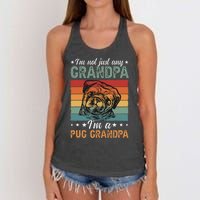 IM A Pug Grandpa Of A Pug Grandfather Women's Knotted Racerback Tank