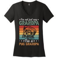 IM A Pug Grandpa Of A Pug Grandfather Women's V-Neck T-Shirt