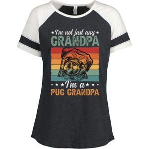 IM A Pug Grandpa Of A Pug Grandfather Enza Ladies Jersey Colorblock Tee