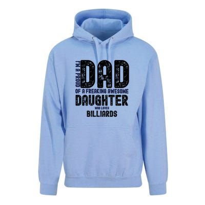 I'm A Proud Dad Of A Freaking Awesome Billiards Dad Gift Father's Day Unisex Surf Hoodie