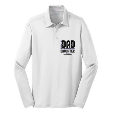 I'm A Proud Dad Of A Freaking Awesome Billiards Dad Gift Father's Day Silk Touch Performance Long Sleeve Polo