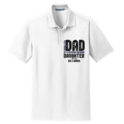 I'm A Proud Dad Of A Freaking Awesome Billiards Dad Gift Father's Day Dry Zone Grid Polo