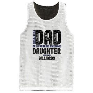 I'm A Proud Dad Of A Freaking Awesome Billiards Dad Gift Father's Day Mesh Reversible Basketball Jersey Tank