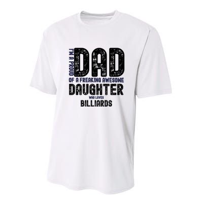 I'm A Proud Dad Of A Freaking Awesome Billiards Dad Gift Father's Day Performance Sprint T-Shirt