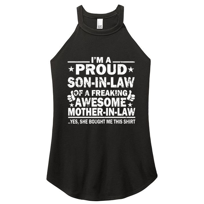 IM A Proud Son In Law Of A Freaking Awesome Mother Women's Perfect Tri Rocker Tank