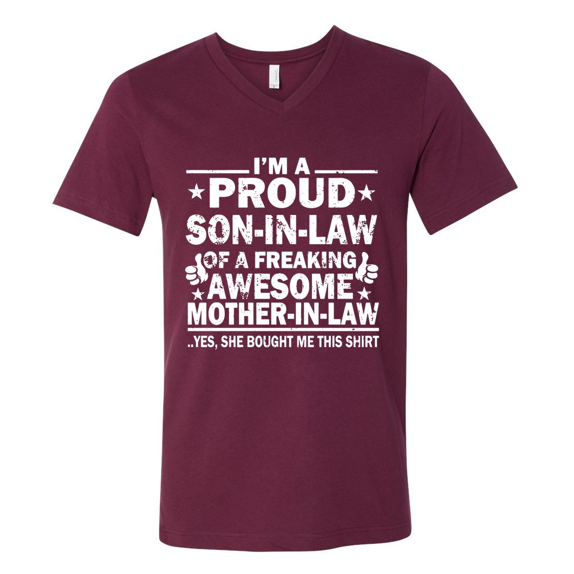 IM A Proud Son In Law Of A Freaking Awesome Mother V-Neck T-Shirt