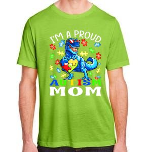 I'm A Proud Autism Mom Dinosaur Gift Adult ChromaSoft Performance T-Shirt