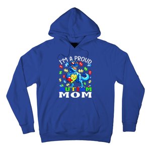 I'm A Proud Autism Mom Dinosaur Gift Hoodie