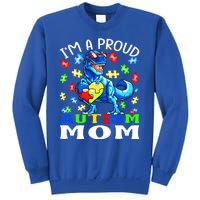 I'm A Proud Autism Mom Dinosaur Gift Sweatshirt