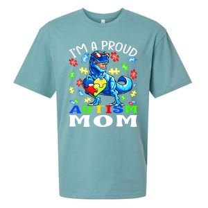 I'm A Proud Autism Mom Dinosaur Gift Sueded Cloud Jersey T-Shirt