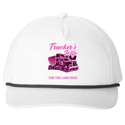 I'm A Proud Trucker's Wife And I'm In It For The Long Haul Snapback Five-Panel Rope Hat