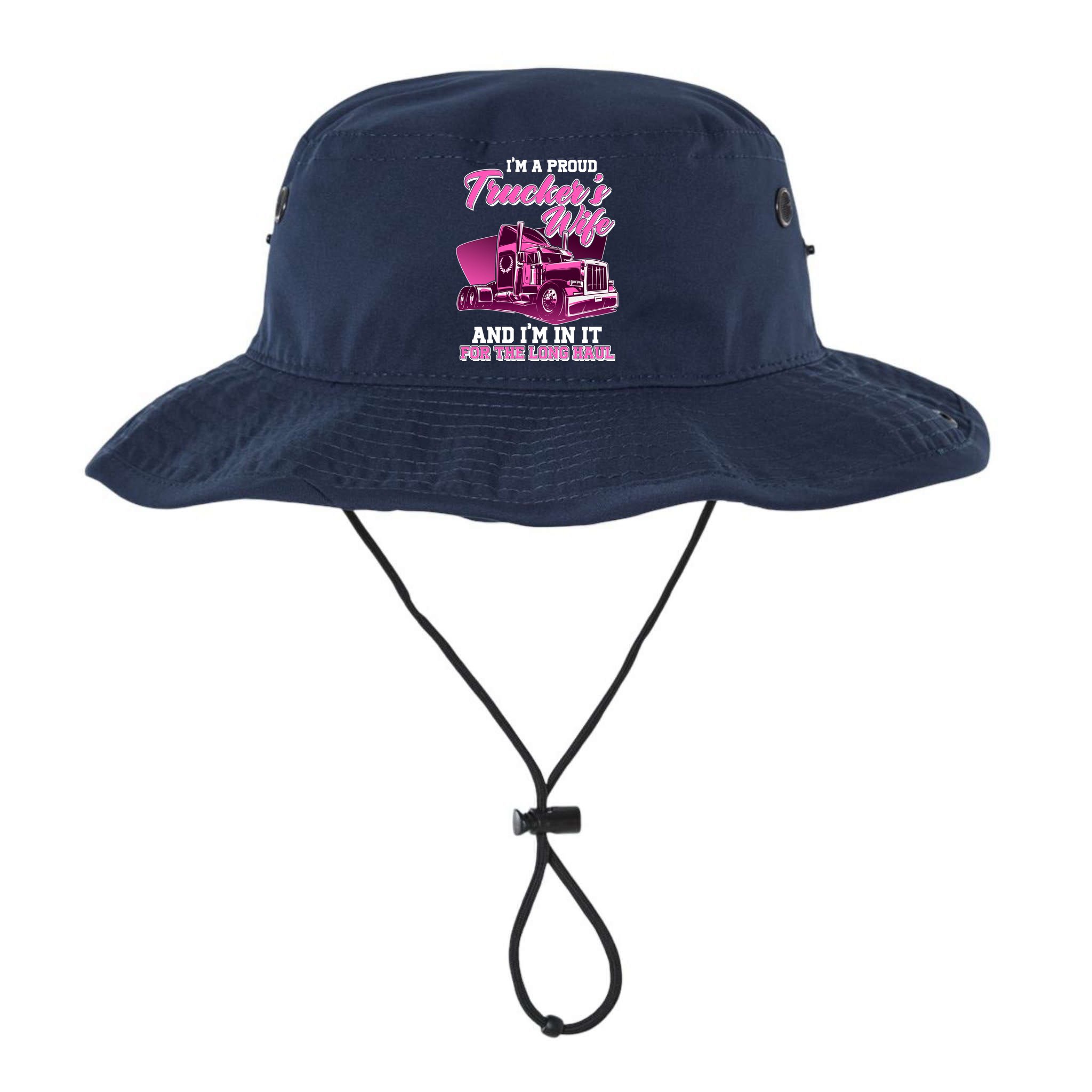 I'm A Proud Trucker's Wife And I'm In It For The Long Haul Bucket Hat