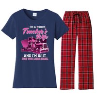 I'm A Proud Trucker's Wife And I'm In It For The Long Haul Women's Flannel Pajama Set