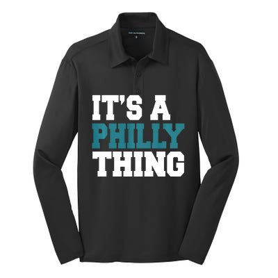 IT'S A PHILLY THING It's A Philadelphia Thing Trendy Silk Touch Performance Long Sleeve Polo