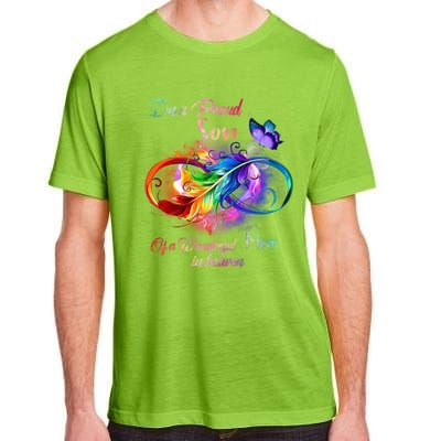 Im A Proud Son Of Wonderful Mom In Heaven Feather Infinity Gift Adult ChromaSoft Performance T-Shirt