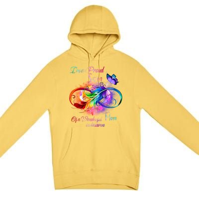 Im A Proud Son Of Wonderful Mom In Heaven Feather Infinity Gift Premium Pullover Hoodie