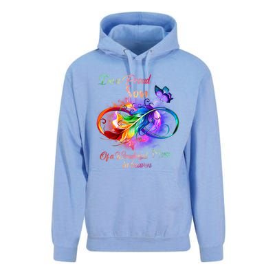 Im A Proud Son Of Wonderful Mom In Heaven Feather Infinity Gift Unisex Surf Hoodie