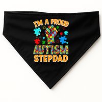 Im a Proud Autism Stepdad Puzzle Piece Advocate Support USA-Made Doggie Bandana