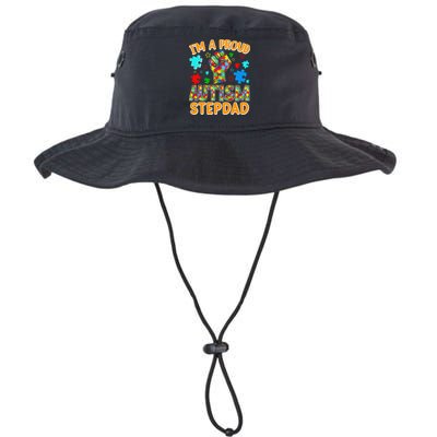 Im a Proud Autism Stepdad Puzzle Piece Advocate Support Bucket Hat