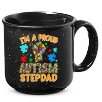 Im a Proud Autism Stepdad Puzzle Piece Advocate Support 15oz Campfire Ceramic Mug