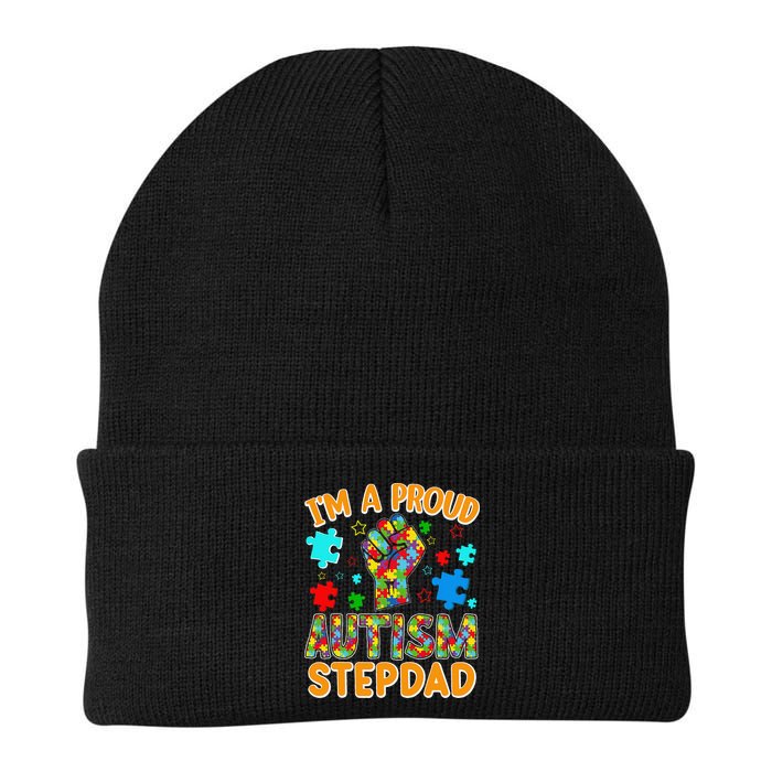 Im a Proud Autism Stepdad Puzzle Piece Advocate Support Beanie