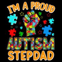 Im a Proud Autism Stepdad Puzzle Piece Advocate Support Poster