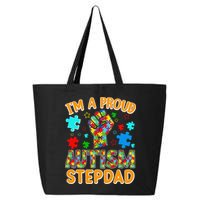 Im a Proud Autism Stepdad Puzzle Piece Advocate Support 25L Jumbo Tote