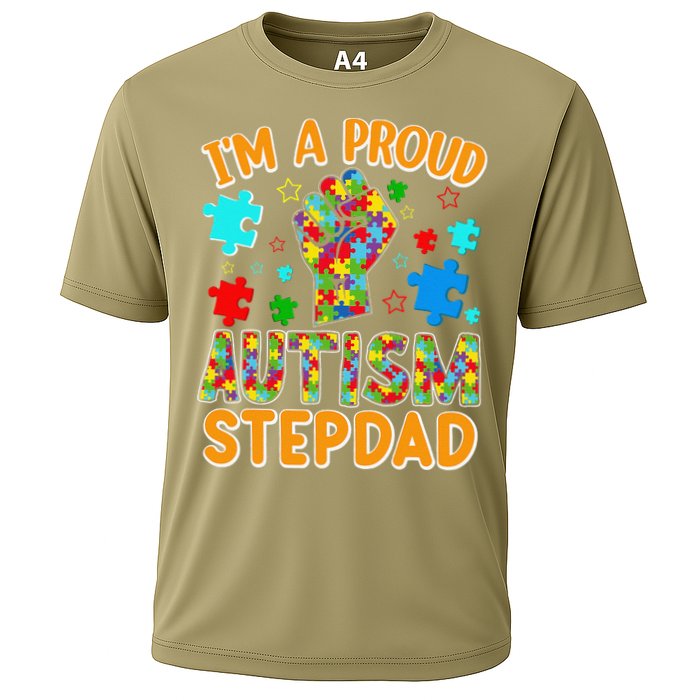 Im a Proud Autism Stepdad Puzzle Piece Advocate Support Cooling Performance Crew T-Shirt
