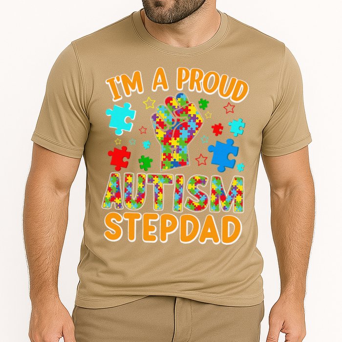 Im a Proud Autism Stepdad Puzzle Piece Advocate Support Cooling Performance Crew T-Shirt