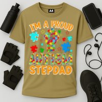 Im a Proud Autism Stepdad Puzzle Piece Advocate Support Cooling Performance Crew T-Shirt