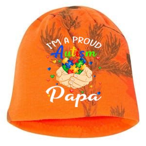 I'm A Proud Autism Papa Autism Awareness Autistic Cool Gift Kati - Camo Knit Beanie