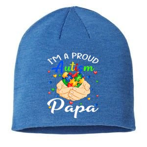 I'm A Proud Autism Papa Autism Awareness Autistic Cool Gift Sustainable Beanie