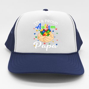 I'm A Proud Autism Papa Autism Awareness Autistic Cool Gift Trucker Hat