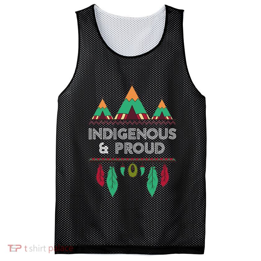 Indigenous And Proud Native Pride Indigenous People Mesh Reversible Basketball Jersey Tank