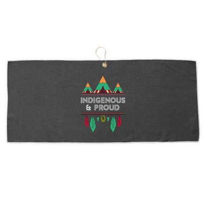 Indigenous And Proud Native Pride Indigenous People Large Microfiber Waffle Golf Towel