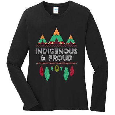 Indigenous And Proud Native Pride Indigenous People Ladies Long Sleeve Shirt