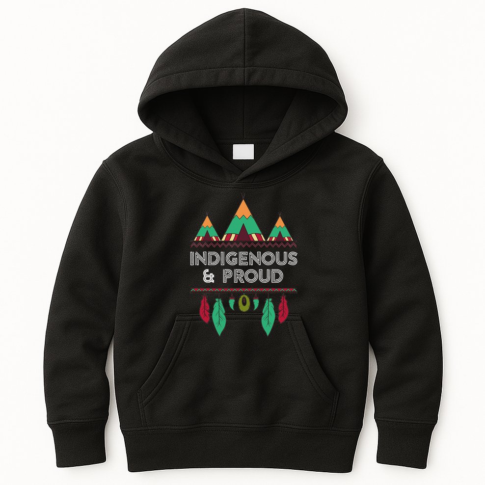 Indigenous And Proud Native Pride Indigenous People Kids Hoodie