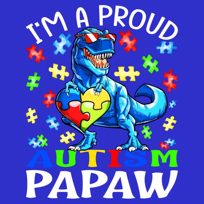 I'm A Proud Autism Papaw Dinosaur Gift 16 in Basic Backpack