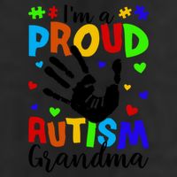 I'm A Proud Autism Grandma Autism Awareness Meaningful Gift 7 Panel Mesh Trucker Snapback Hat