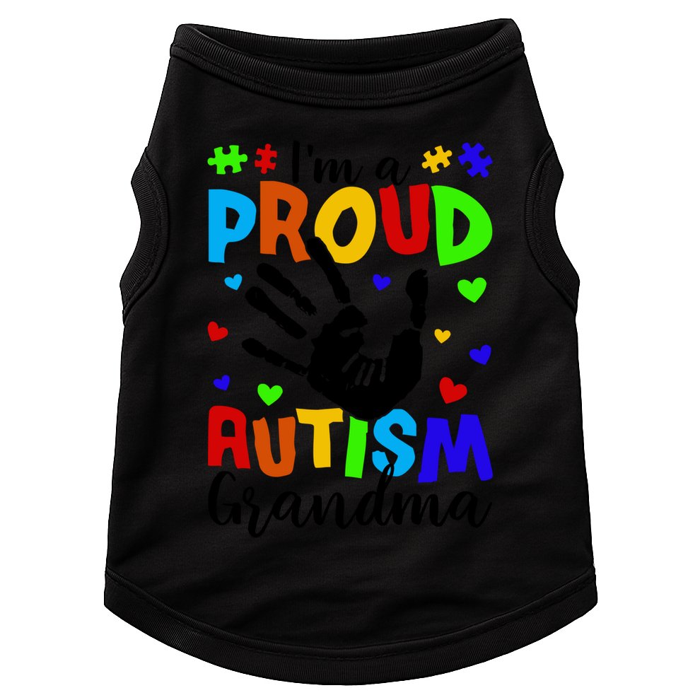 I'm A Proud Autism Grandma Autism Awareness Meaningful Gift Doggie Tank