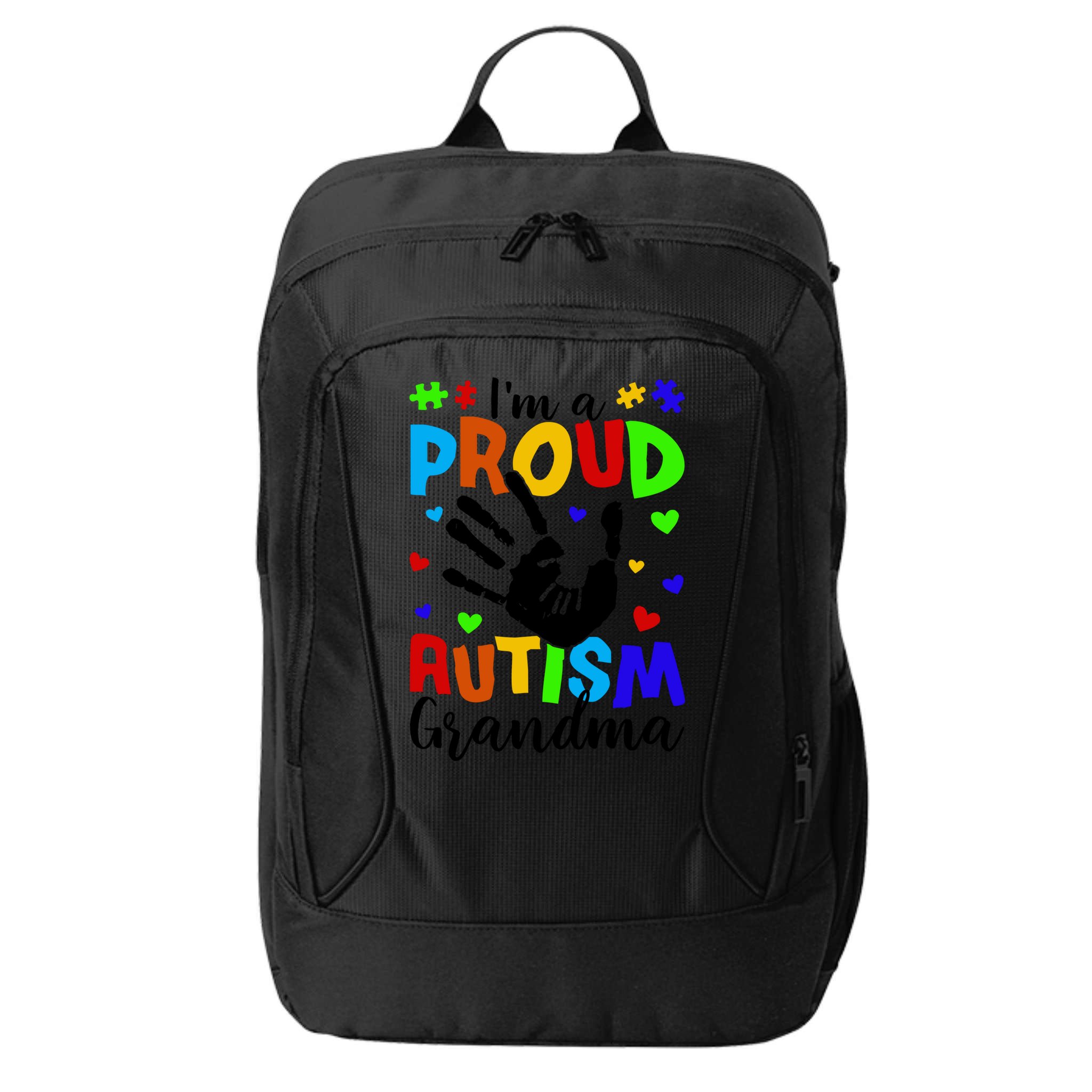 I'm A Proud Autism Grandma Autism Awareness Meaningful Gift City Backpack