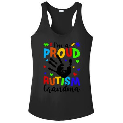 I'm A Proud Autism Grandma Autism Awareness Meaningful Gift Ladies PosiCharge Competitor Racerback Tank