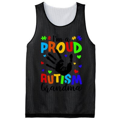 I'm A Proud Autism Grandma Autism Awareness Meaningful Gift Mesh Reversible Basketball Jersey Tank