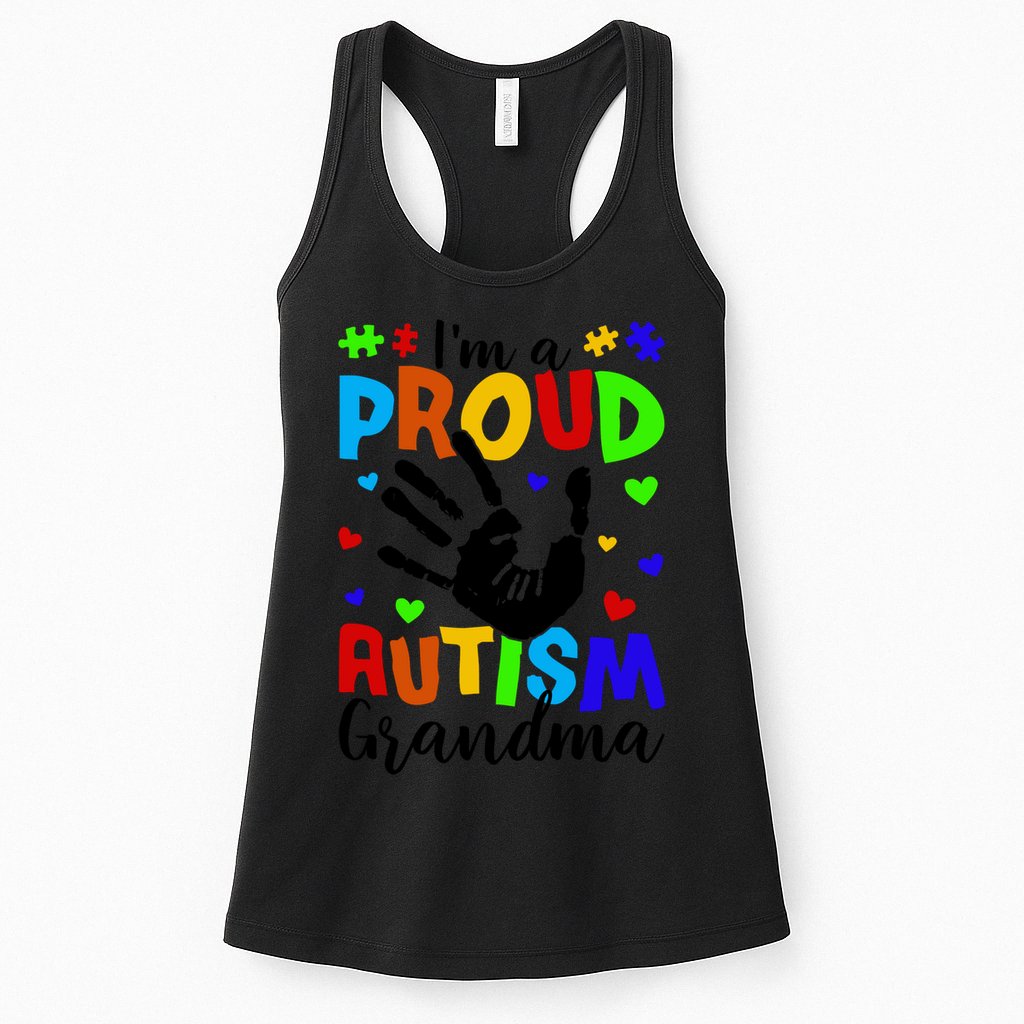 I'm A Proud Autism Grandma Autism Awareness Meaningful Gift Womens Tank Top