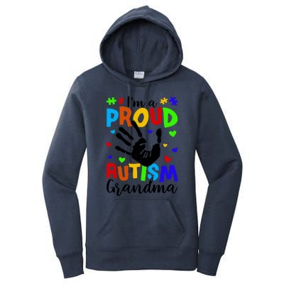 I'm A Proud Autism Grandma Autism Awareness Meaningful Gift Women's Pullover Hoodie