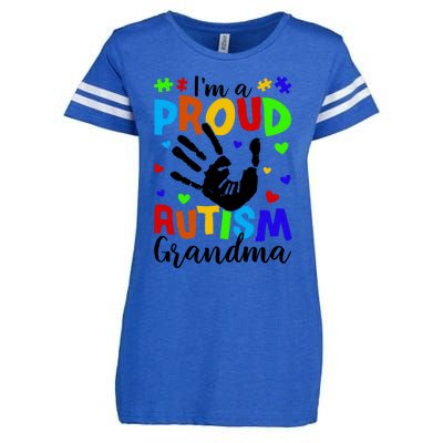 I'm A Proud Autism Grandma Autism Awareness Meaningful Gift Enza Ladies Jersey Football T-Shirt