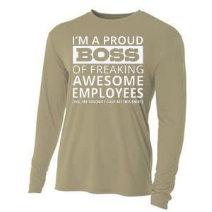 IM A Proud Boss Of Freaking Awesome Employees Cooling Performance Long Sleeve Crew