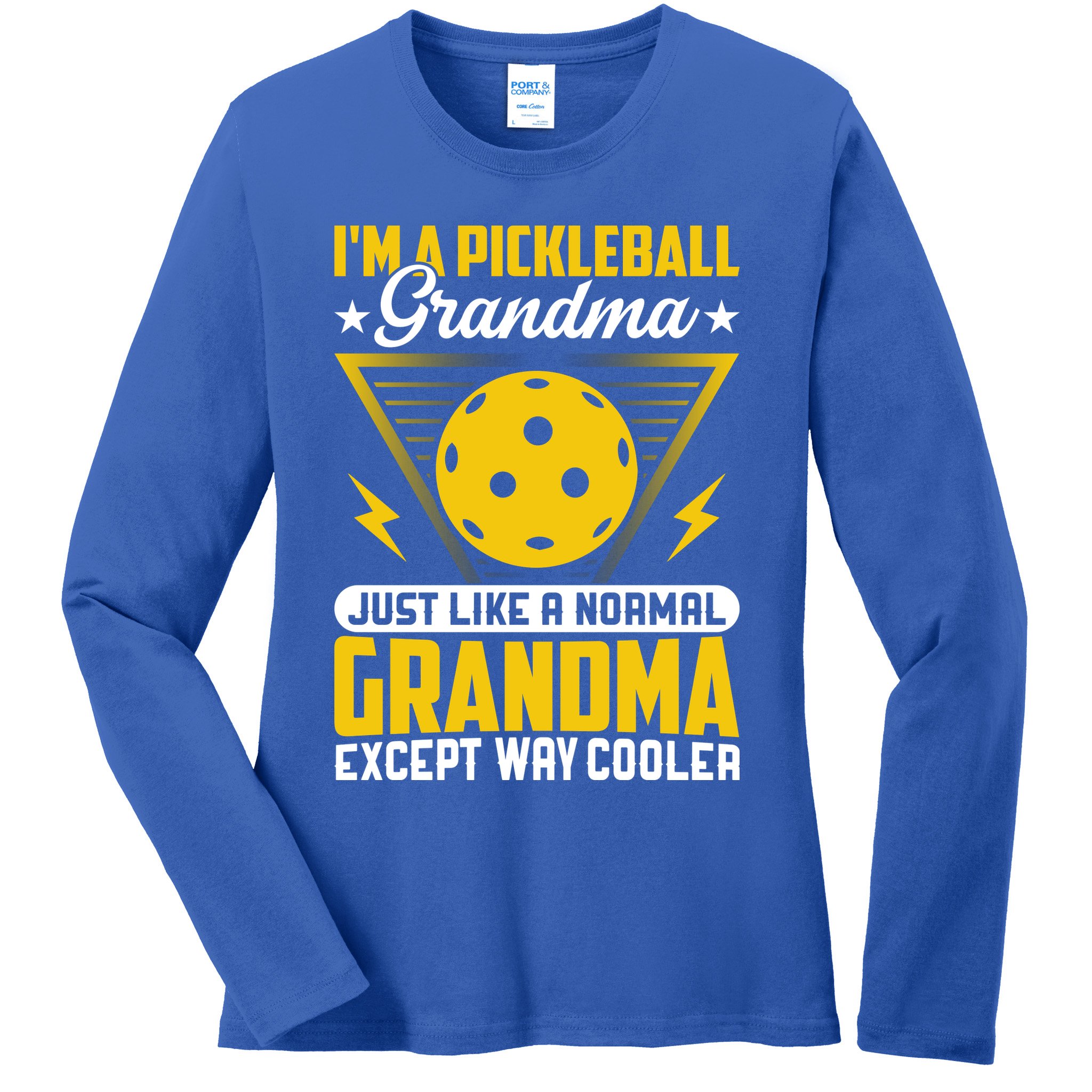 I'm A Pickleball Gift For Pickleball Player Ladies Long Sleeve Shirt